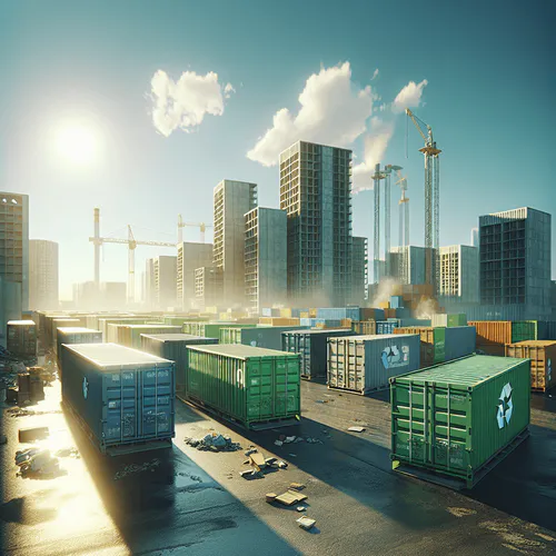 Container mieten auf Baustelle in der Stadt – Abfallcontainer und Baucontainer für Bauschutt entsorgen