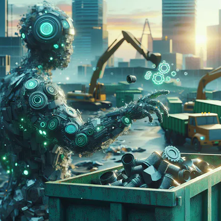 Bauschuttcontainer auf öffentlichem Grund mit Absperrung und behördlicher Genehmigung